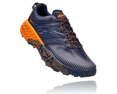 Hoka One One Speedgoat 4 Moški Tekaški Čevlji Črna / Svetlo Zlata SI-187495K